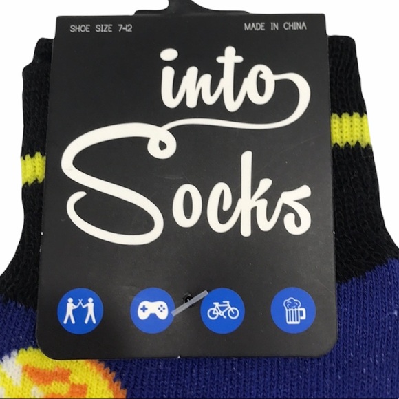 Into Socks Coin Socks, Blue, Yellow - Picture 3 of 5